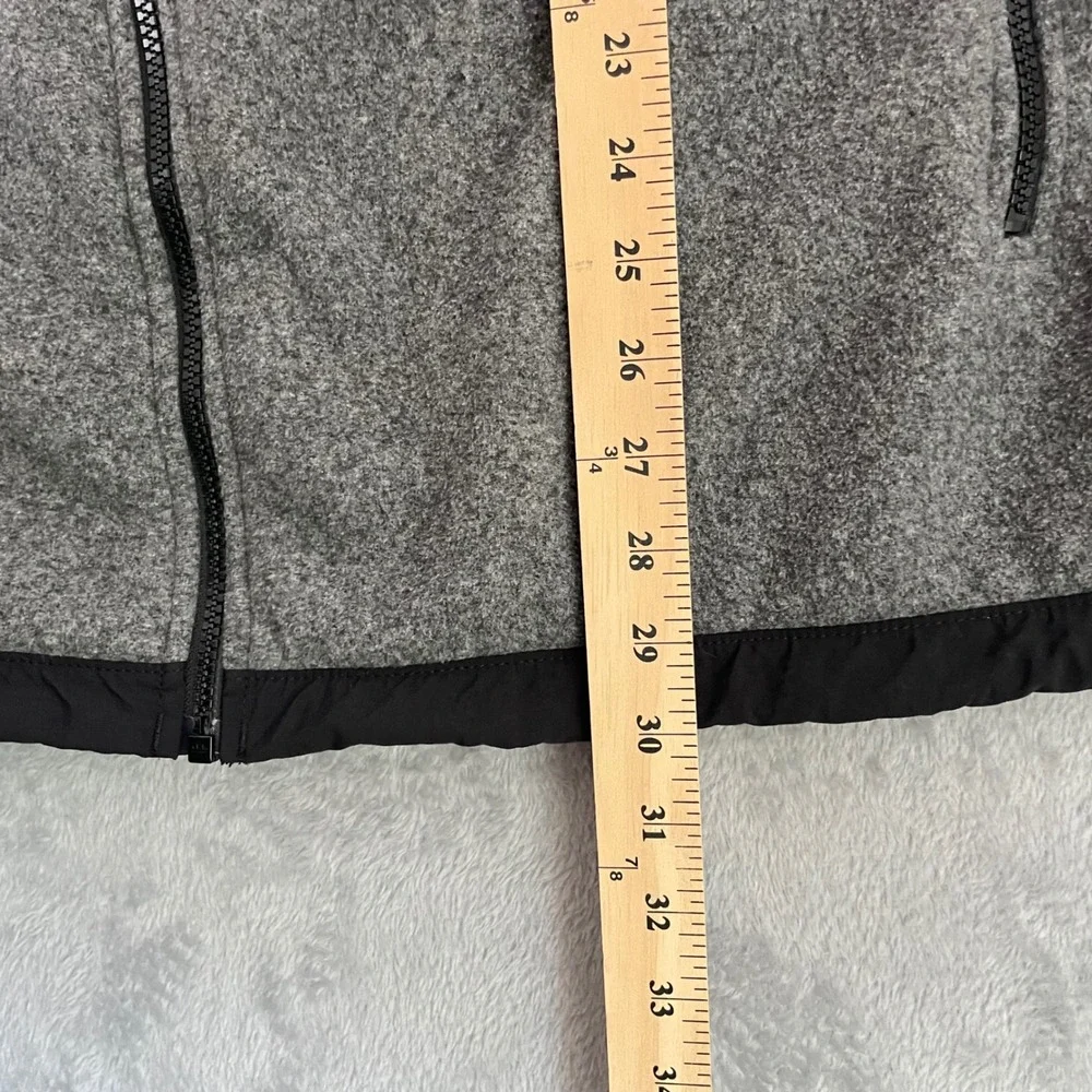 The North Face Denali Jacket Mens XXL Gray Black Colorblock Zip Up Outdoor